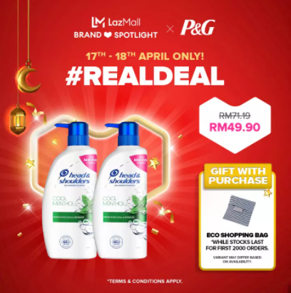 Head & Shoulders Cool Menthol Anti-Dandruff Shampoo (Bundle Pack)