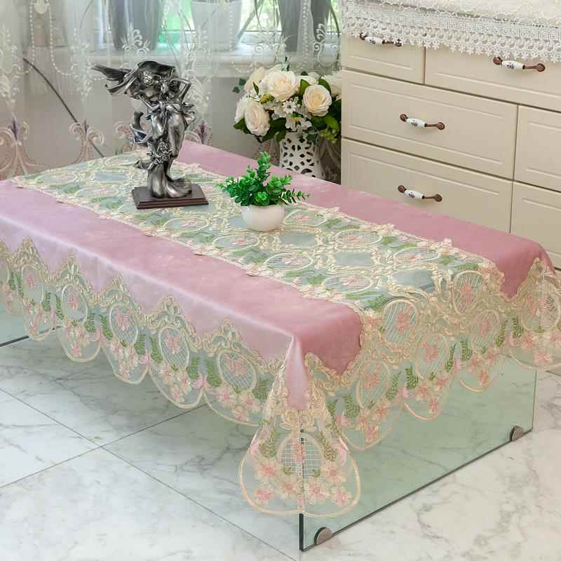 Trendy Rectangular Lace Tablecloth for Dining Table, Living Room, Girl's Room, Princess Style, Scandinavian, Coffee Table Trendy Rectangular Lace Tablecloth for Dining Table, Living Room, Girl's Room, Princess Style, Scandinavian, Coffee Table