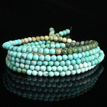 Raw ore high porcelain high blue turquoise rainbow chain long chain diameter 3mm weight 9 16 grams