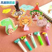 Childrens creative cartoon blowing roll birthday party trumpet blowing dragon whistle boys and girls souvenir toys