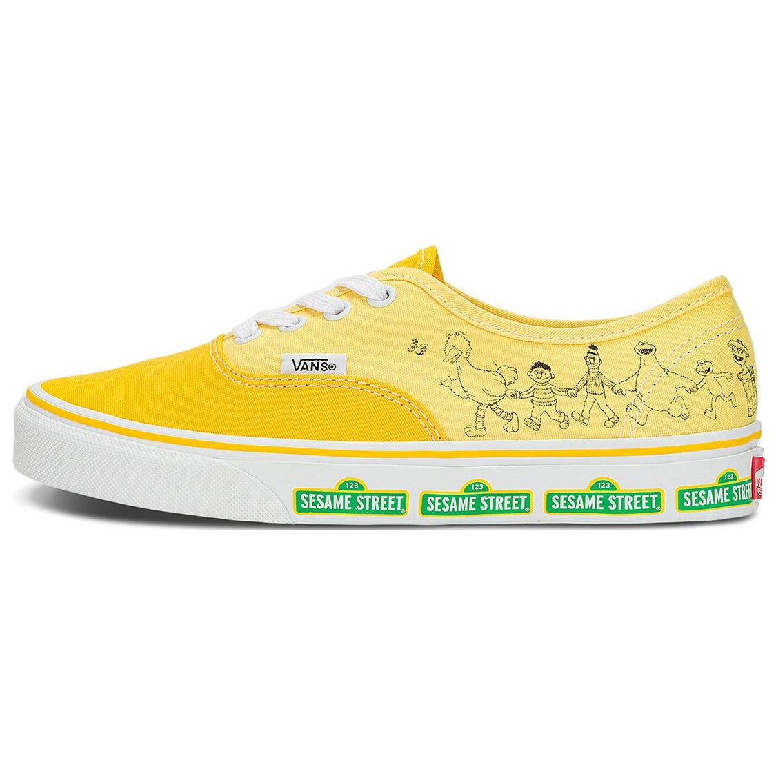 SESAME STREET/芝麻街 x Vans Authentic 亮黄美式学院 低帮 板鞋