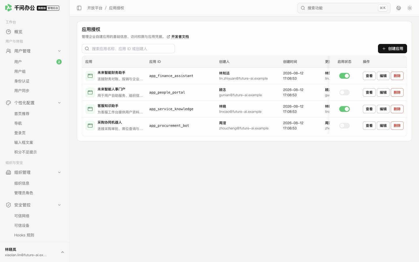 QwenWork 产品界面