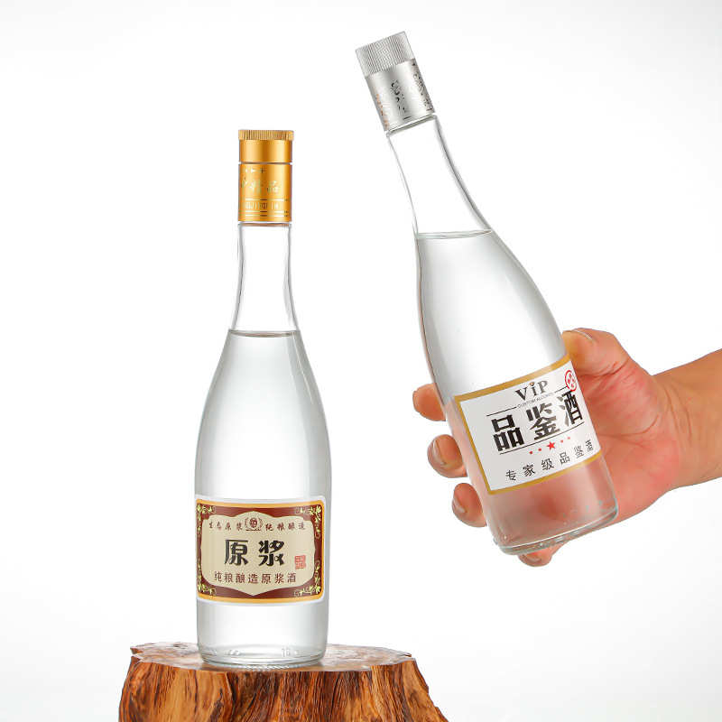 Wholesale glass wine bottles, transparent empty wine bottles, sealed refill bottles, 500 ml liquor bottles, homemade sparkling wine bottles