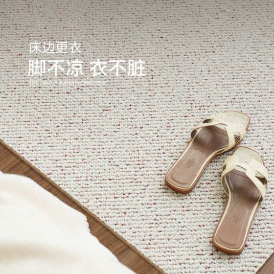 羊毛床边毯卧室红慕斯卧室客厅地毯轻奢高级房间床尾毯地垫赛波斯