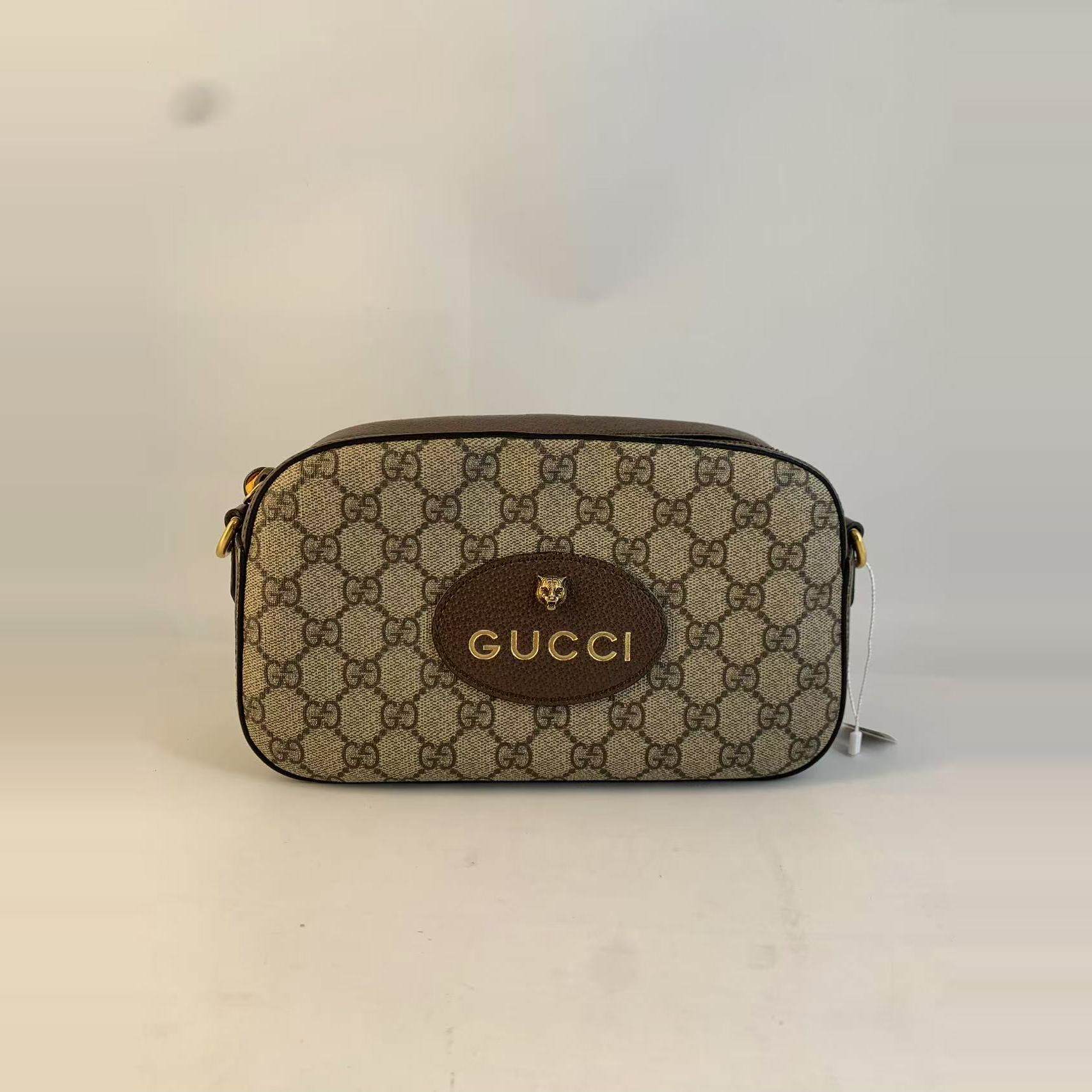 9.5新Gucci/古驰虎头相机包女款中号斜挎单肩包