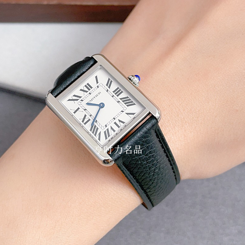 9.8 New Cartier Women's Watch Tank Series Small Square Quartz Watch Women's Genuine Wristwatch Wsta0030 9.8 New Cartier Women's Watch Tank Series Small Square Quartz Watch Women's Genuine Wristwatch Wsta0030