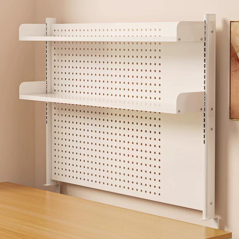 Desktop hole board storage rack student study desk office organizer storage rack simple multi-layer desk bookshelf