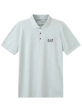 EMPORIO ARMANI/阿玛尼 EA7 SS24 印花套头短袖Polo衫男款 淡绿色
