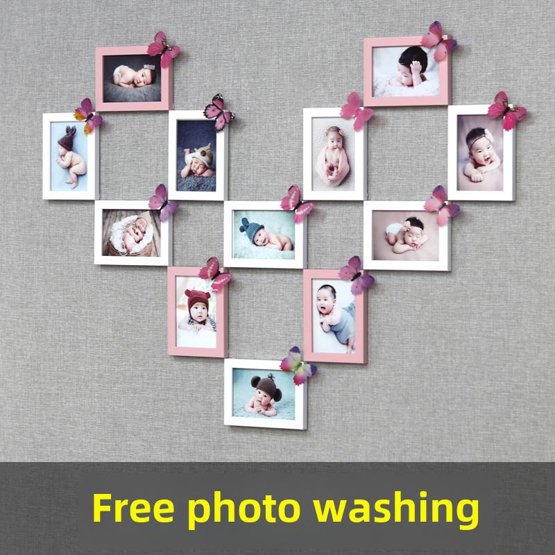 5inch Heart-Shaped Photo Frame Wall Art Wedding Room Decoration Wall Hanging Oil Painting Print Washable Photo Wall Personalized 5inch Heart-Shaped Photo Frame Wall Art Wedding Room Decoration Wall Hanging Oil Painting Print Washable Photo Wall Personalized