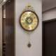 Fashionable metal wall clock living room entrance home wall-mounted silent clock modern simple creative atmospheric wall-mounted
