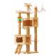 Large Solid Wood Cat Tree with Integrated Climbing Frame, House, Scratching Post, Space Capsule Design, Does Not Take up Much Space