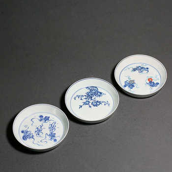 Antique pot dry pot tea set tray table household mat chinese tea making accessories blue and white porcelain