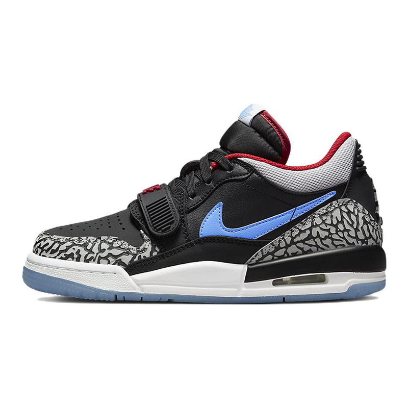 Jordan Legacy 312 Low 皮革 舒适百搭  低帮 儿童篮球鞋 黑色