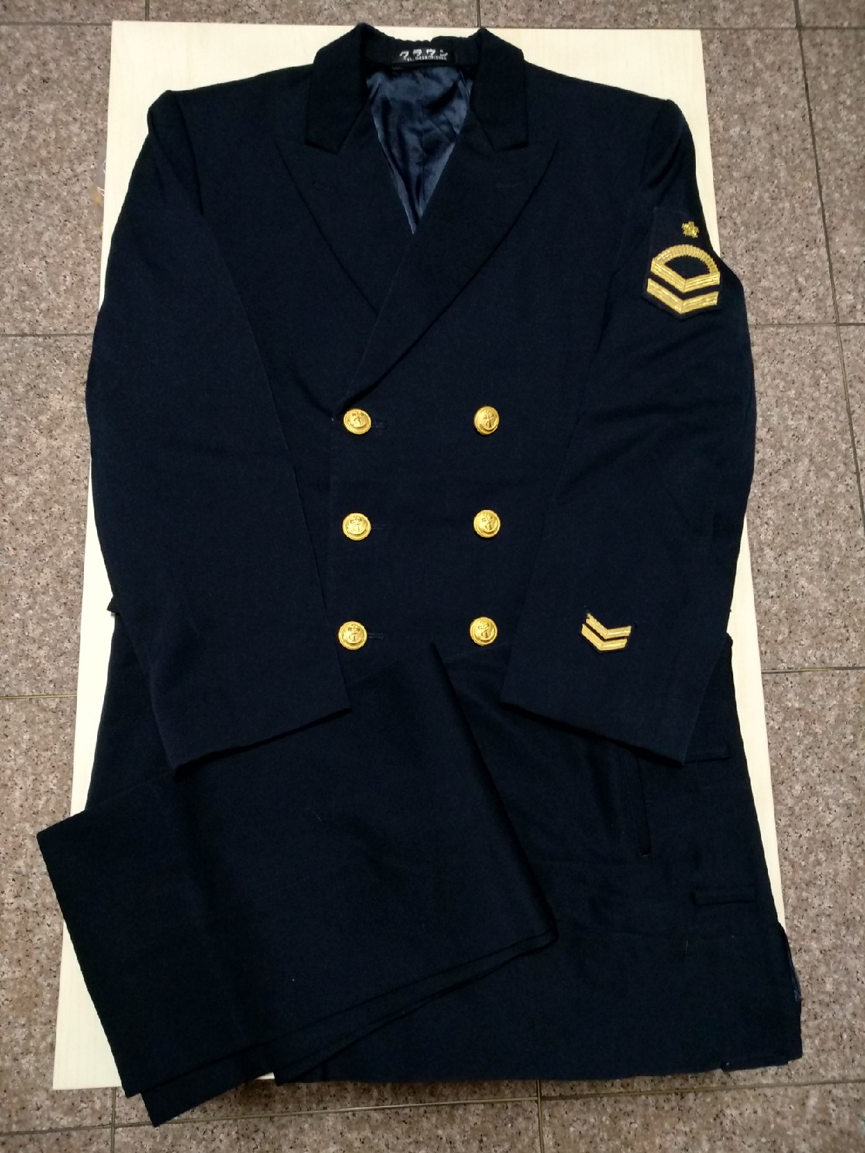 海上自衛隊海曹冬服上衣褲子帶階級章精勤章全套