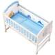 Baby Crib Cover Set, European-Style Solid Wood, Multifunctional for Newborns, Suitable for Babies, Children's Bed, Movable Cradle