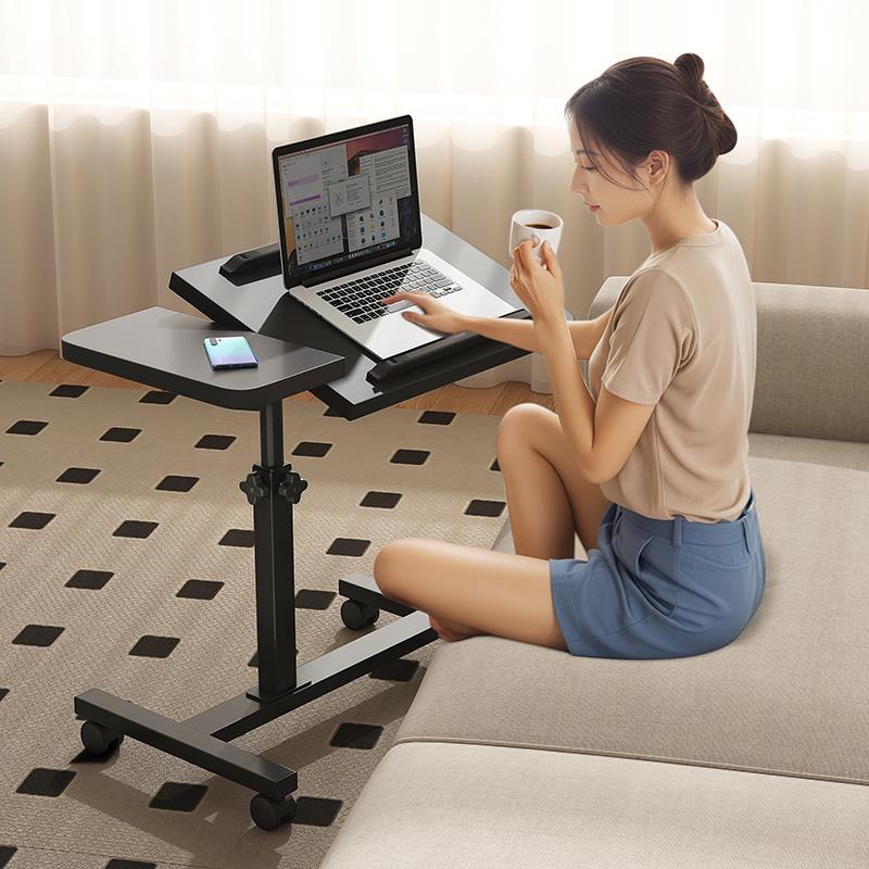 Laptop Stand, Computer Desk, Movable Height-Adjustable Bedside Table, Living Room Sofa Side Table, Bedroom Home Use, Bed Study Laptop Stand, Computer Desk, Movable Height-Adjustable Bedside Table, Living Room Sofa Side Table, Bedroom Home Use, Bed Study