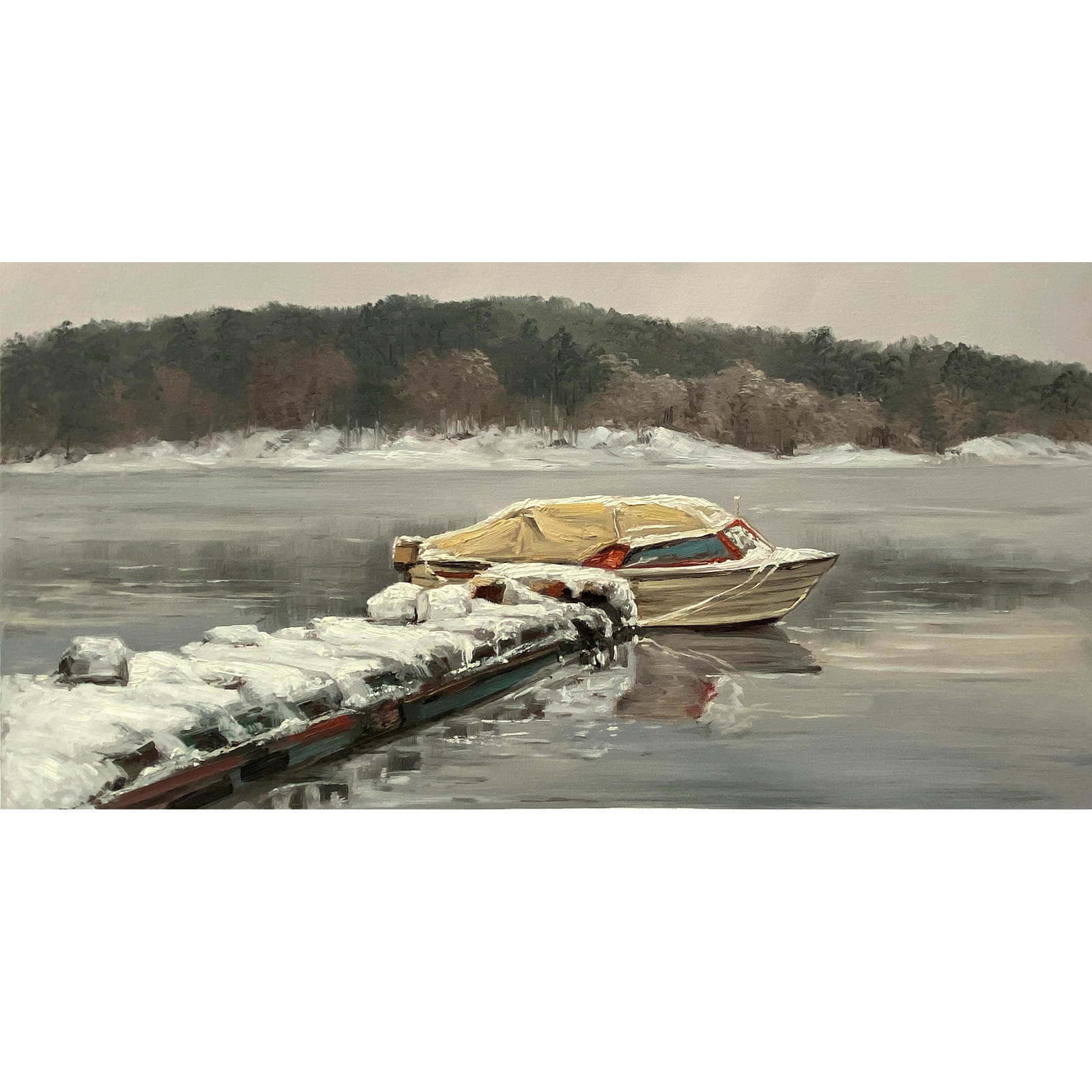 The Mooring of the Dong Book reads the canvas oil painting living room decorative painting collection pure hand painting