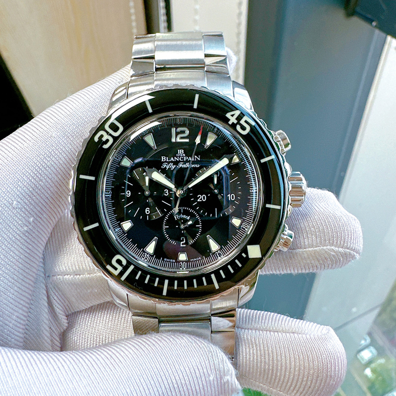 Direct Purchase Price: 98% New Blancpain Fifty Fathoms Series Chronograph Mechanical Men's Watch 45mm, Retail Price 159,500