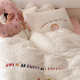 Sweet donuts warm alpaca velvet bed four-piece set winter thickened milk velvet coral velvet sheets and quilt cover