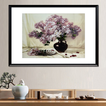 Embroidery ingenuity Su embroidery Lilac Home decoration hanging paintings Pure handcrafts gifts