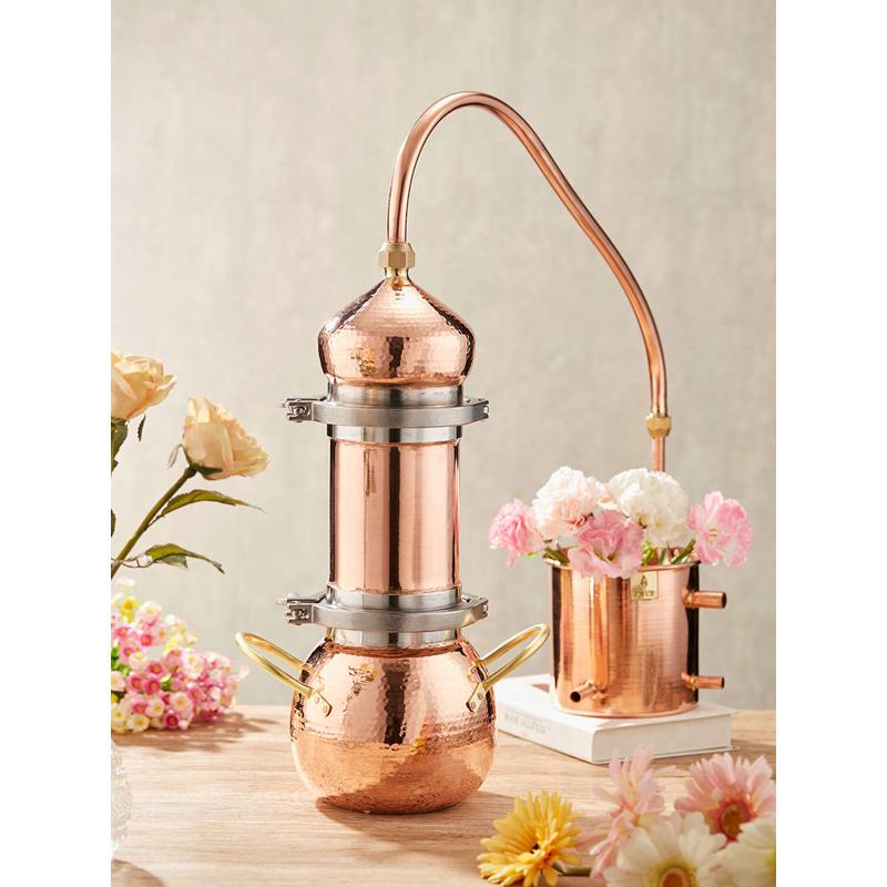 Pure Copper Hydrosol Distiller, Gin Brandy Filter, Pure Copper Small Distillation Machine, Glass Extractor Pure Copper Hydrosol Distiller, Gin Brandy Filter, Pure Copper Small Distillation Machine, Glass Extractor