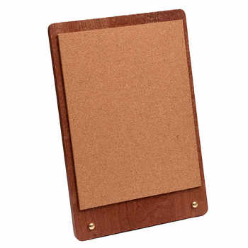 Desktop cork board message board coffee shop price list display stand vertical solid wood pad milk tea shop menu display