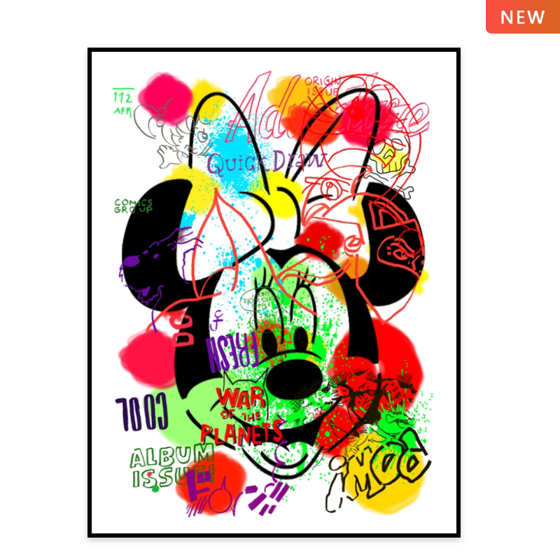 Judas Arrieta JudasArrieta Bubble Hall Series Minnie's Limited Edition Framed