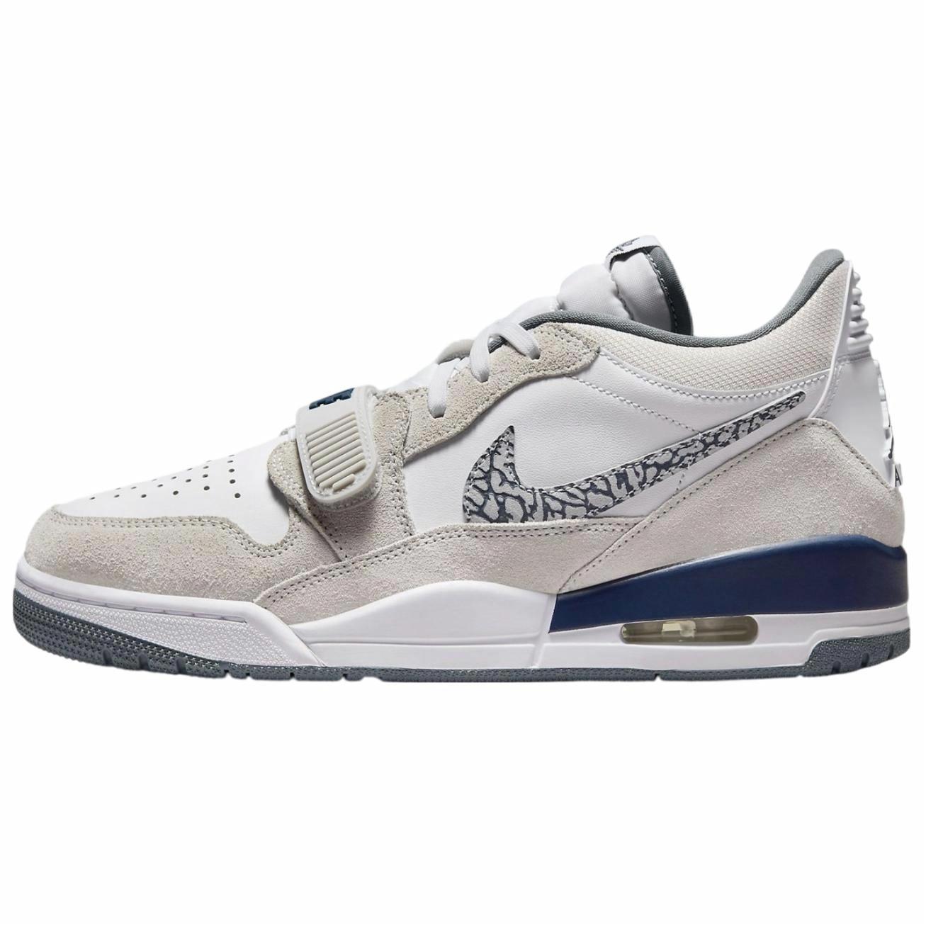 Jordan Legacy 312 Low 舒适百搭  低帮 复古篮球鞋 男款 白灰色
