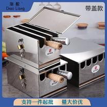 Stainless steel knife holder with lock knife box with lid commercial knife holder knife box kitchen storage rack knife storage box rack