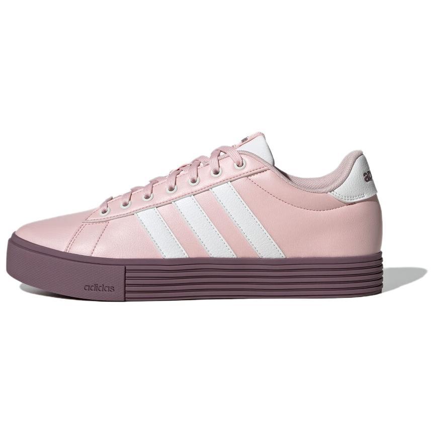 adidas Daily 4.0 舒适百搭薄底  低帮 板鞋 男女同款 粉白色