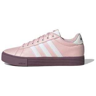 舒适百搭薄底 4.0 低帮 板鞋 粉白色 adidas 男女同款 Daily