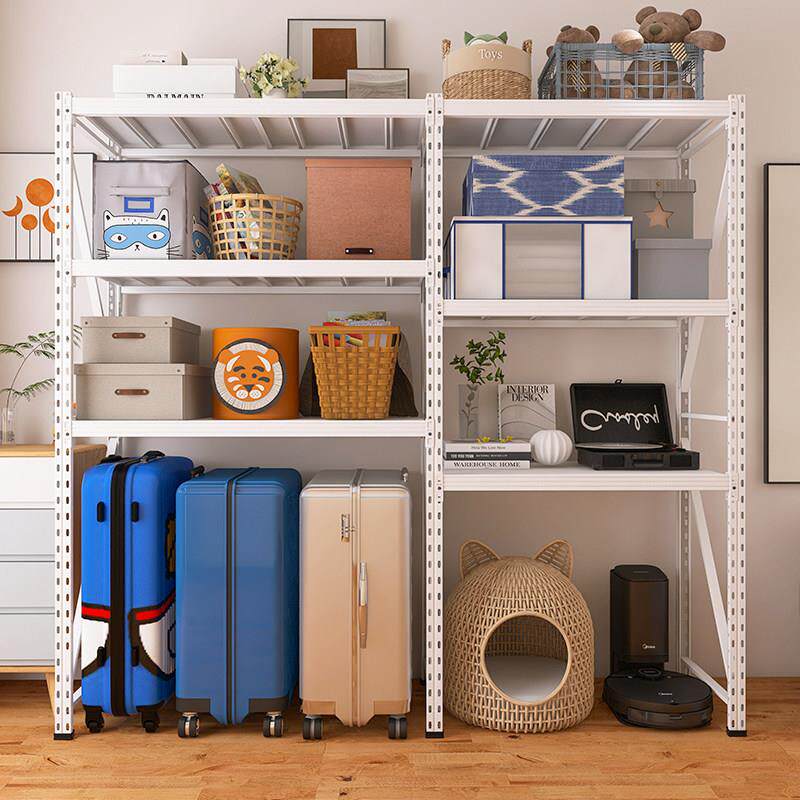 White lower hollow hole board shelf three-story balcony home storage rack basement luggage trolley box storage m1