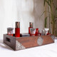 Thai storage box household desktop snacks cosmetics miscellaneous items sorting box solid wood fruit plate retro storage box