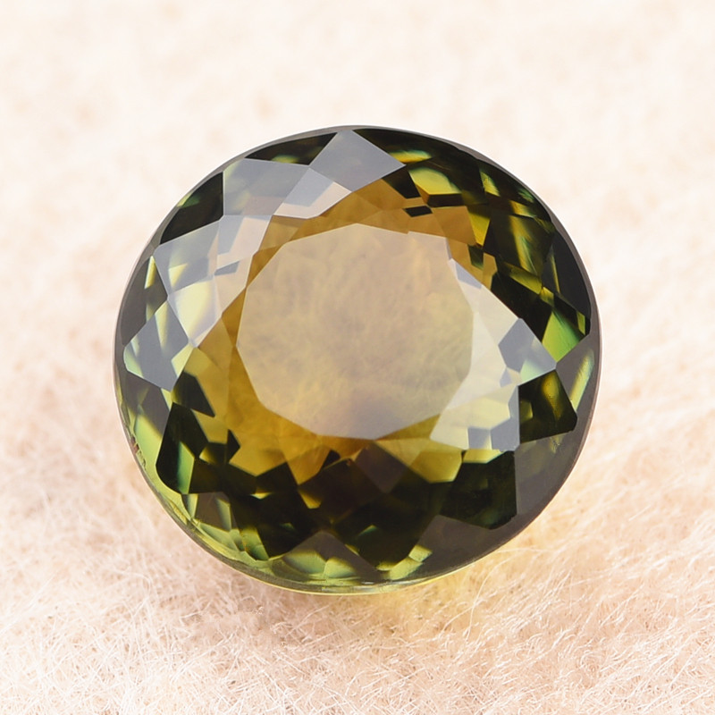 6 44 carat natural pure green tourmaline ring face, high-quality cut, good fire, can be set on behalf of