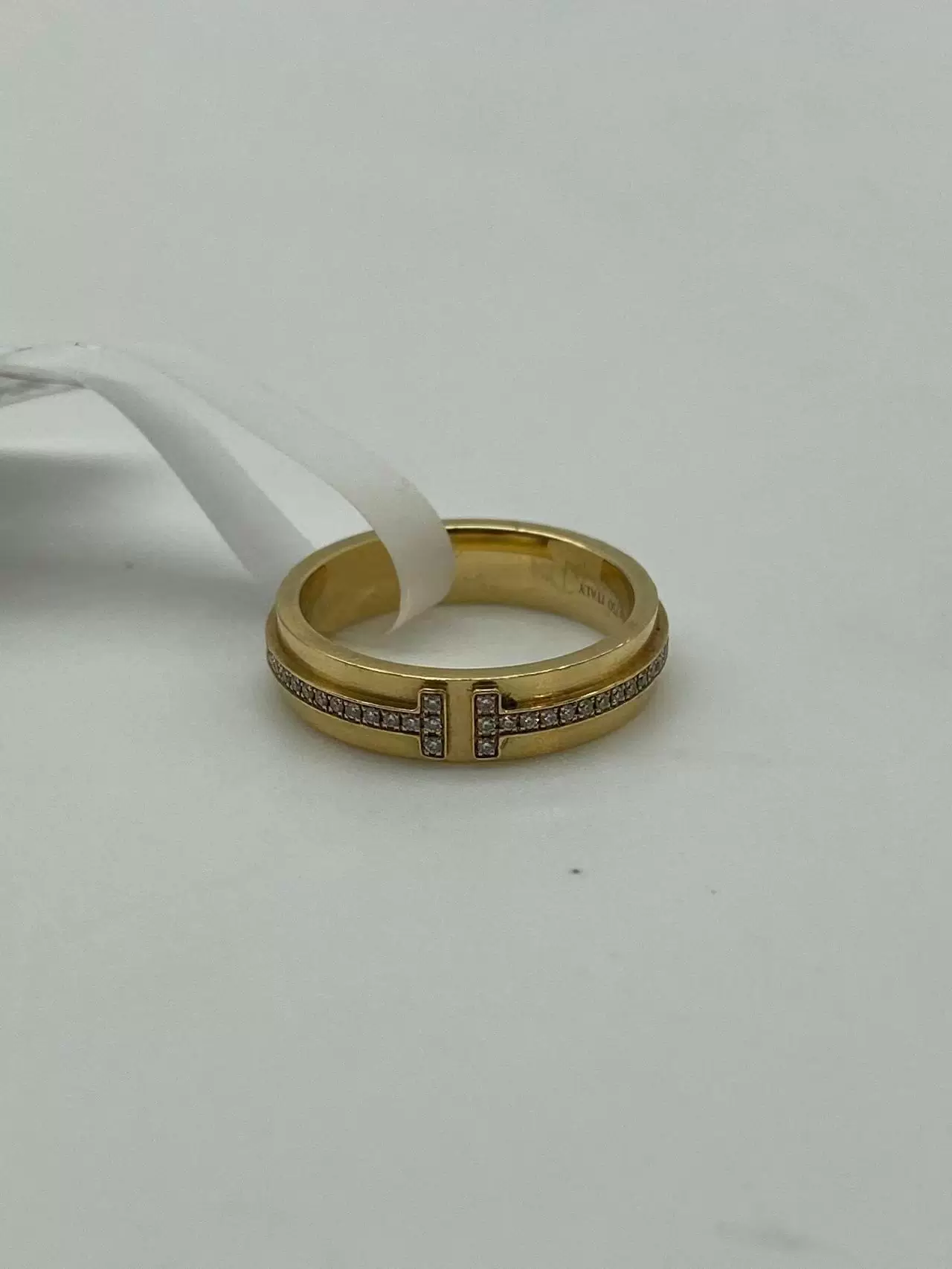 [95 новый кольцо Tiffany & Co. серии T узкое золотистое кольцо 18K золото, официальная цена 27400]