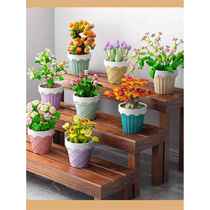 Sunflower building blocks bouquet assembling gift toys girls souvenirs plant potted office decorations