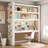 Bookshelf desk integrated shelf computer desk liftable e-sports desk student with hole plate storage rack workbench