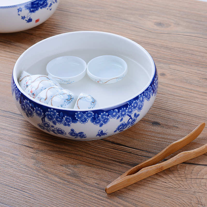 Ceramic tea wash manufacturer white porcelain tea bowl 6 inches 8 inches large kung fu tea set celadon tea cup basin flower pot
