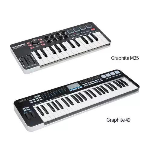 Samson Samson M25 Музыкальный архив MIDI -клавишная подушка контроллер Graphite49 Композиция