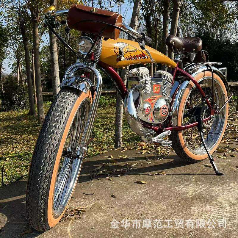 Indian Retro Bicycle Manufacturer 4-Wheel Bicycle Bar Industrial Style Vintage Photo Prop Vehicle with Dense Spoke Wheels