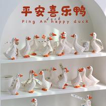 ins Come on Duck Ornaments Peaceful Joy Inspirational Duck Desktop Decorations Creative Gifts Valentines Day Gifts