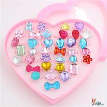 Childrens Ring Princess Cute Little Girl Diamond Cartoon Jewelry Girls Baby Toy Elsa Female Rhinestone Ring
