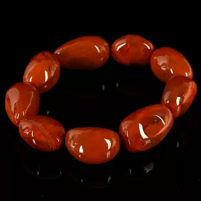 76 30 grams 16 5-17mm nine-mouthed material fine-woven South red agate hand string
