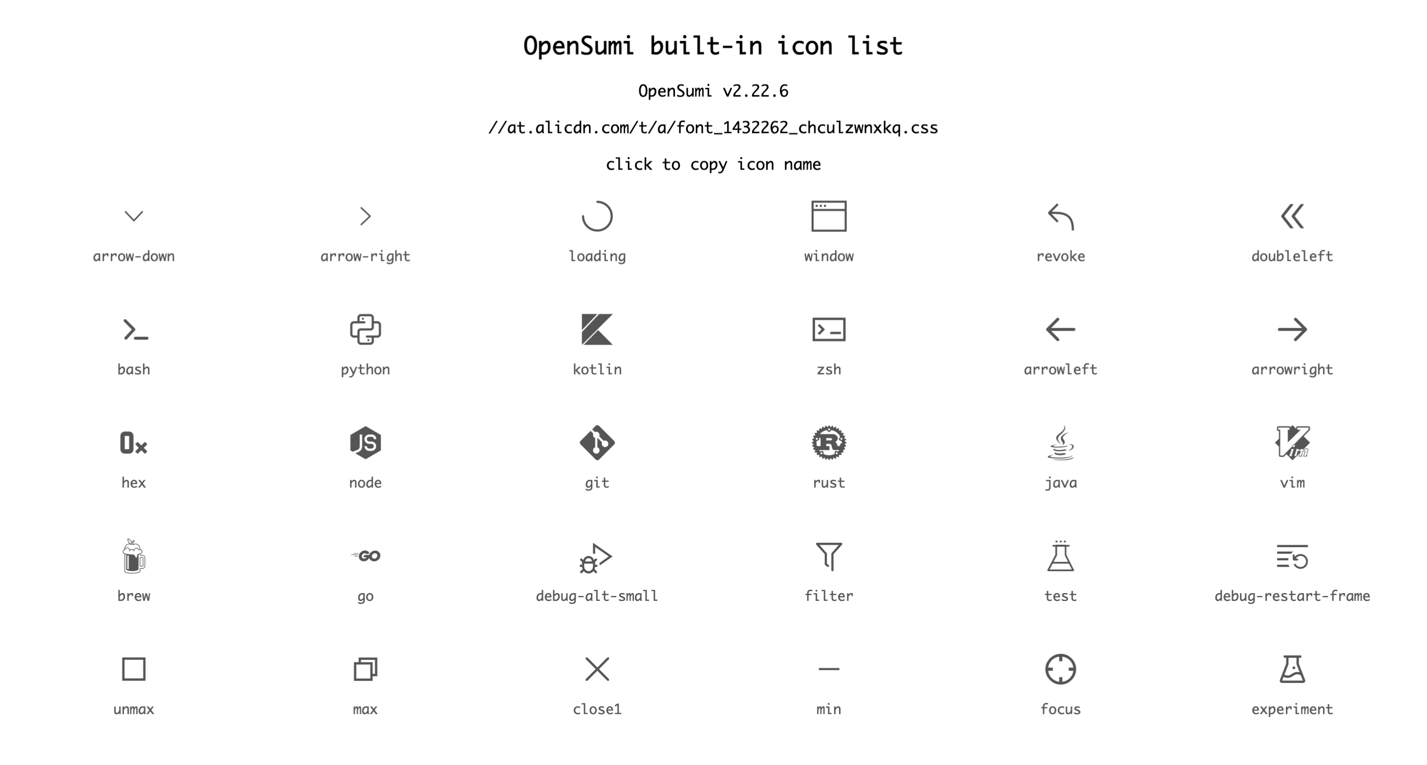 Built-in Icon