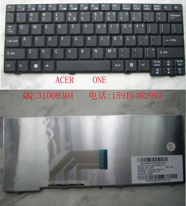 ACER ASPIRE ONE new English keyboard