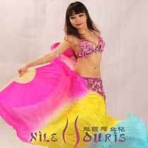 Neilos open bin price belly dance real silk fan long silk fan pink lemon yellow lake blue 1 5m * 0 9m