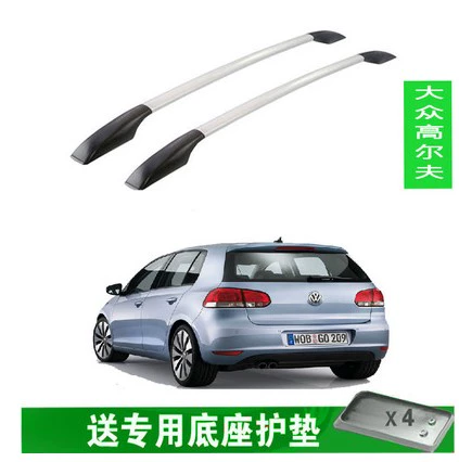 Ưu đãi đặc biệt Giá hành lý Volkswagen Golf 6 Giá đỡ bằng hợp kim nhôm Sửa đổi giá đỡ du lịch đặc biệt Trang trí thủng lỗ miễn phí - Roof Rack