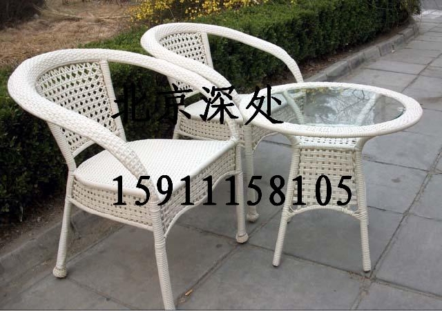 Rattan chair tea table Three sets of rattan furniture Furniture Imitation Rattan Table And Chairs Combined Table And Chairs Outdoor Balcony Patio Table And Chairs