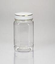 High-Grade Double Gold side cover square honey bottle 500g PET plastic tank (GJ001A)