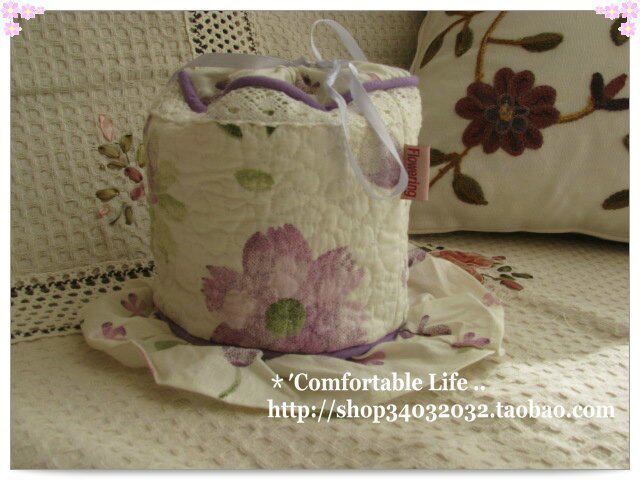 Foreign trade US single * pure cotton FLOWERING lace quilted roll paper towel set - purple